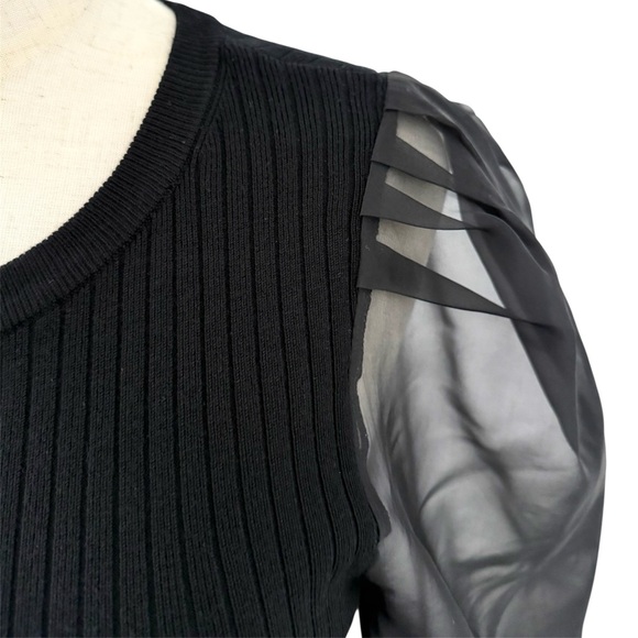 Anthropologie Puff Sleeve Ribbed Sweater NWT - Picture 2 of 7